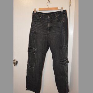 American Eagle Black Cargo Jeans